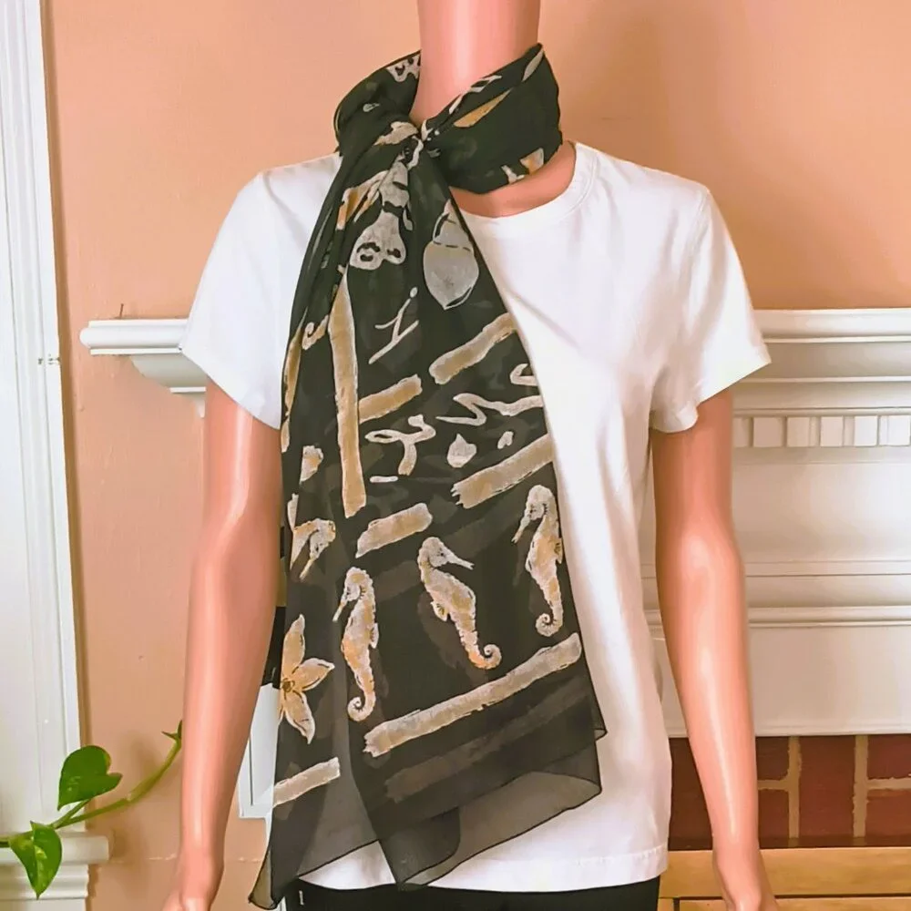 Rima Sheer Nautical Wrap Scarf 67